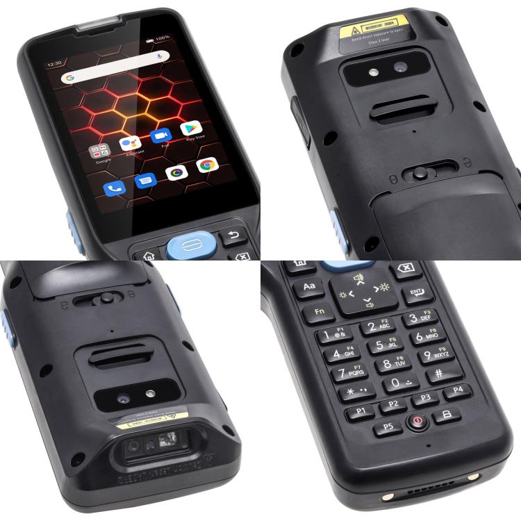 UNIWA V350 Handheld Rugged 2D Barcode Scanner, 4GB+64GB, 3.5 inch Android 12 Mediatek MT6761 Quad Core, T9 Keyboard, NFC, Network: 4G, Plug:AU Plug(Black)