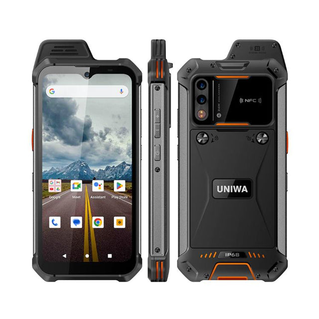 UNIWA W999 Rugged Phone, 8GB+128GB, 6.3 inch Android 13 Mediatek MT6789 Helio G99 Octa Core, NFC, Network: 4G, Plug:US Plug(Black)