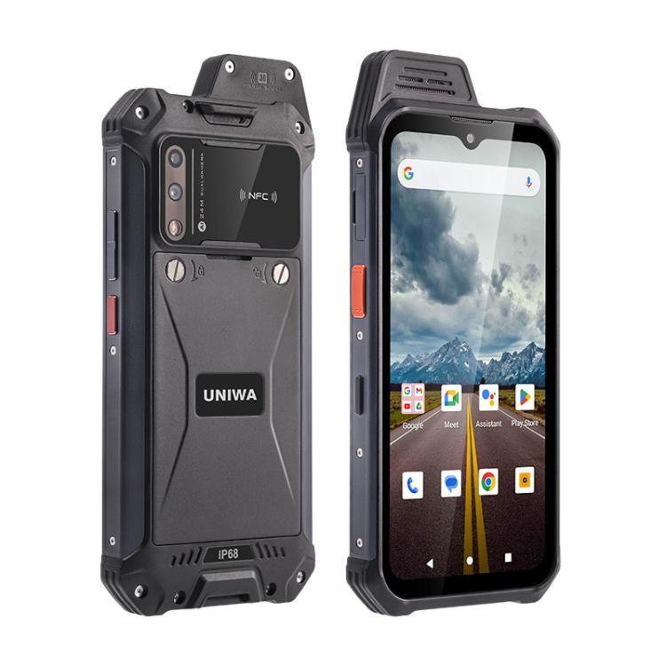 UNIWA W999 Rugged Phone, 8GB+128GB, 6.3 inch Android 13 Mediatek MT6789 Helio G99 Octa Core, NFC, Network: 4G, Plug:EU Plug(Black)