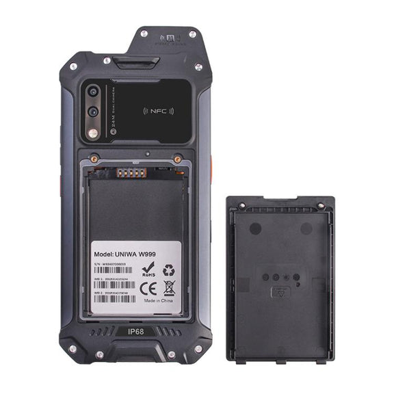 UNIWA W999 Rugged Phone, 8GB+128GB, 6.3 inch Android 13 Mediatek MT6789 Helio G99 Octa Core, NFC, Network: 4G, Plug:EU Plug(Black)