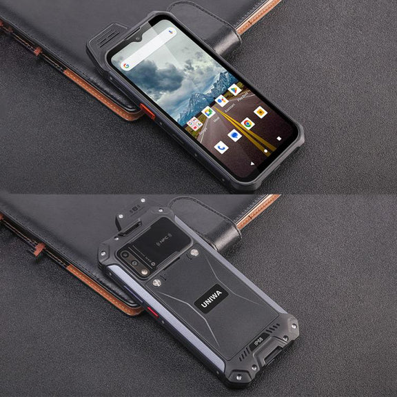 UNIWA W999 Rugged Phone, 8GB+128GB, 6.3 inch Android 13 Mediatek MT6789 Helio G99 Octa Core, NFC, Network: 4G, Plug:EU Plug(Black)
