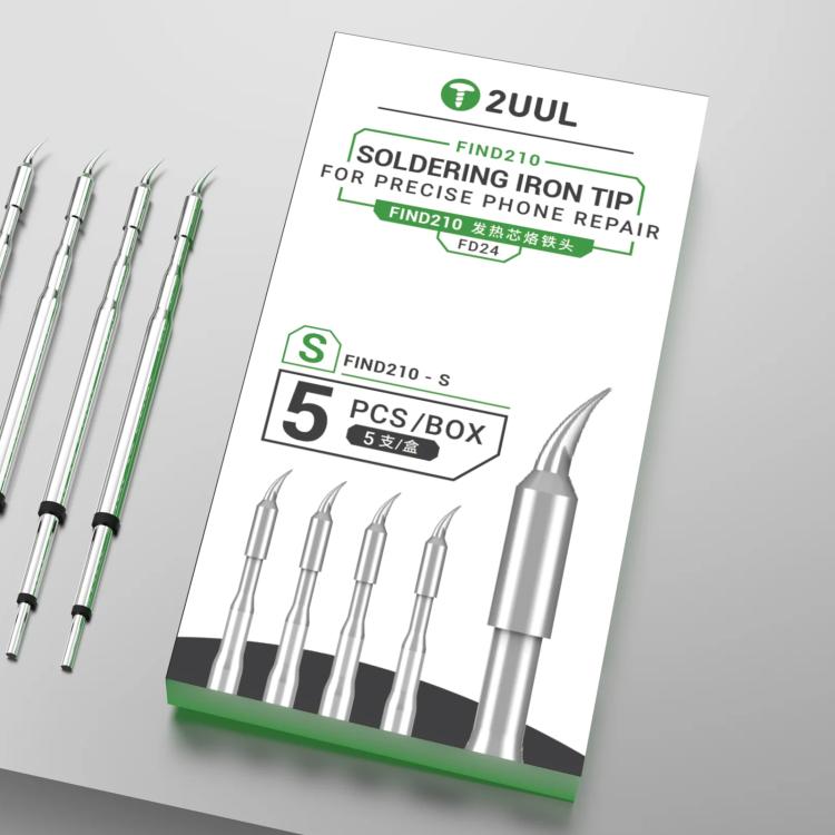 2uul 5 in 1 Soldering Iron Tips for Most C210 Soldering Station, Model:FD24 S