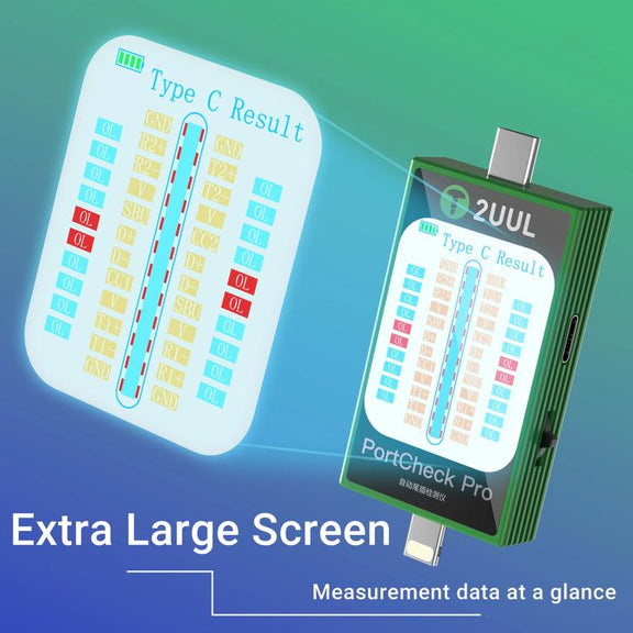2uul PW31 PortCheck Pro 5V / 2A Type-C / Lighting Interface Automatic Tail Plug Detector