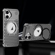For iPhone 16 R-JUST RJ-64 Aromatherapy Heat Dissipation MagSafe Phone Case with Stand(Grey) - free shipping - PMc TechLife - Order now!