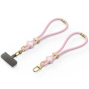 DUX DUCIS Garden Series Begonia Pattern Adjustable Short Phone Lanyard(Light Pink)