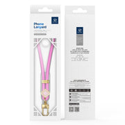DUX DUCIS Garden Series Begonia Pattern Adjustable Short Phone Lanyard(Pink)