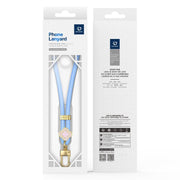 DUX DUCIS Garden Series Begonia Pattern Adjustable Short Phone Lanyard(Sky Blue)