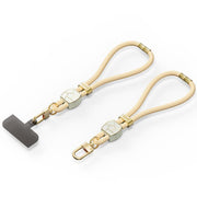 DUX DUCIS Garden Series Broken Ice Pattern Adjustable Short Phone Lanyard(Glaze Yellow)