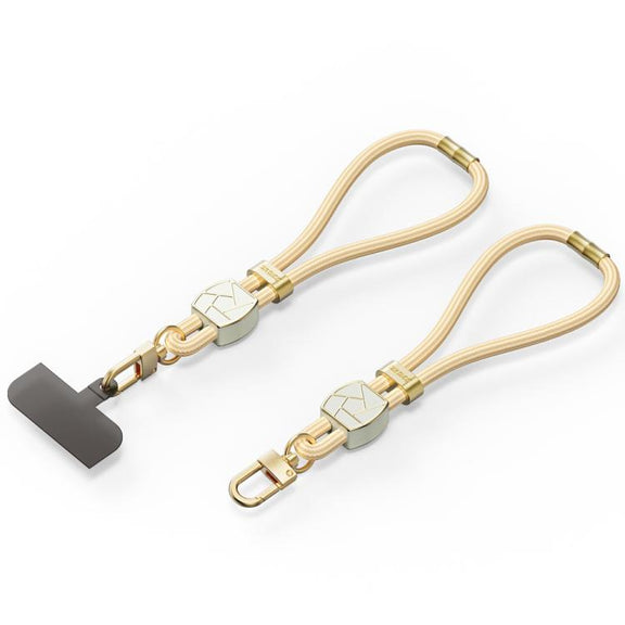 DUX DUCIS Garden Series Broken Ice Pattern Adjustable Short Phone Lanyard(Glaze Yellow)