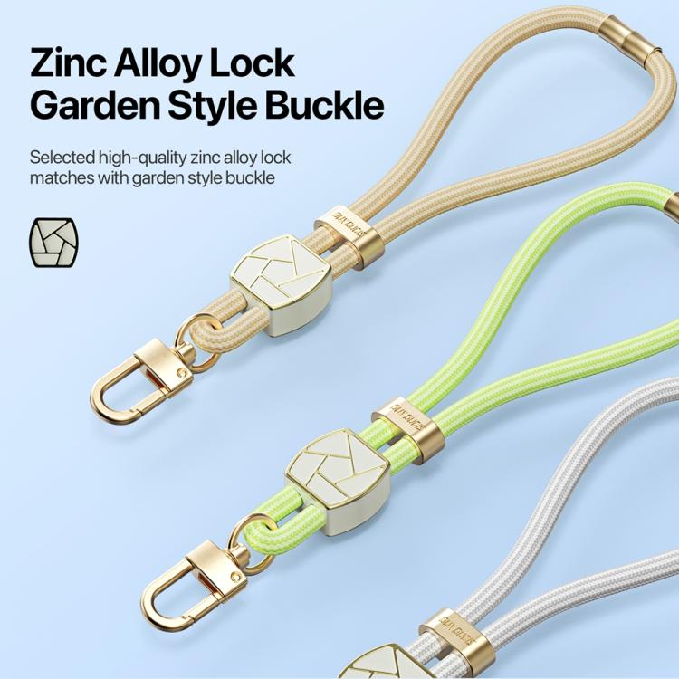 DUX DUCIS Garden Series Broken Ice Pattern Adjustable Short Phone Lanyard(Glaze Yellow)