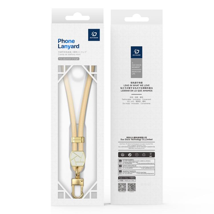 DUX DUCIS Garden Series Broken Ice Pattern Adjustable Short Phone Lanyard(Glaze Yellow)
