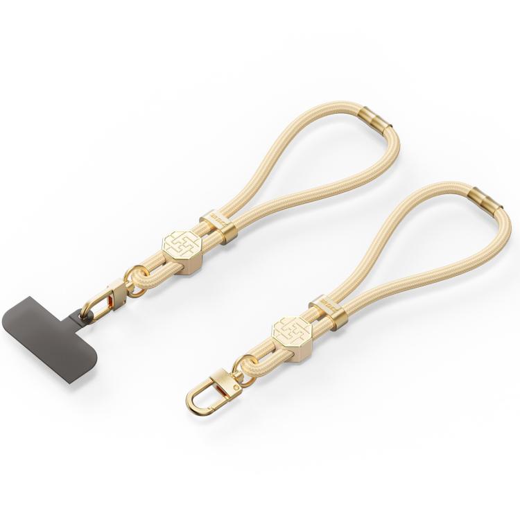 DUX DUCIS Garden Series Swastika Pattern Adjustable Short Phone Lanyard(Glaze Yellow)