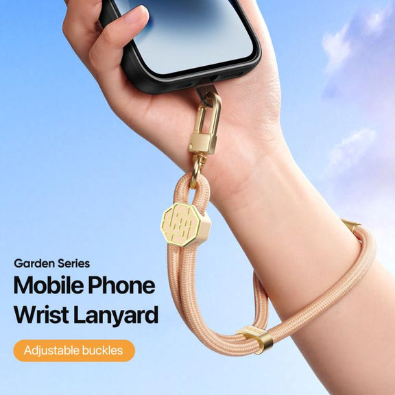 DUX DUCIS Garden Series Swastika Pattern Adjustable Short Phone Lanyard(Amber Color)