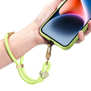 DUX DUCIS Garden Series Tile Pattern Adjustable Short Phone Lanyard(Green Yellow)