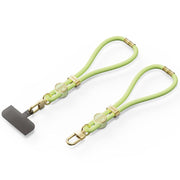 DUX DUCIS Garden Series Tile Pattern Adjustable Short Phone Lanyard(Green Yellow)
