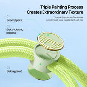 DUX DUCIS Garden Series Tile Pattern Adjustable Short Phone Lanyard(Green Yellow)