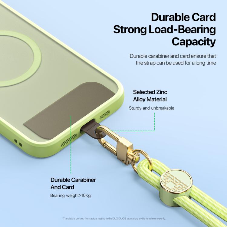 DUX DUCIS Garden Series Tile Pattern Adjustable Short Phone Lanyard(Green Yellow)