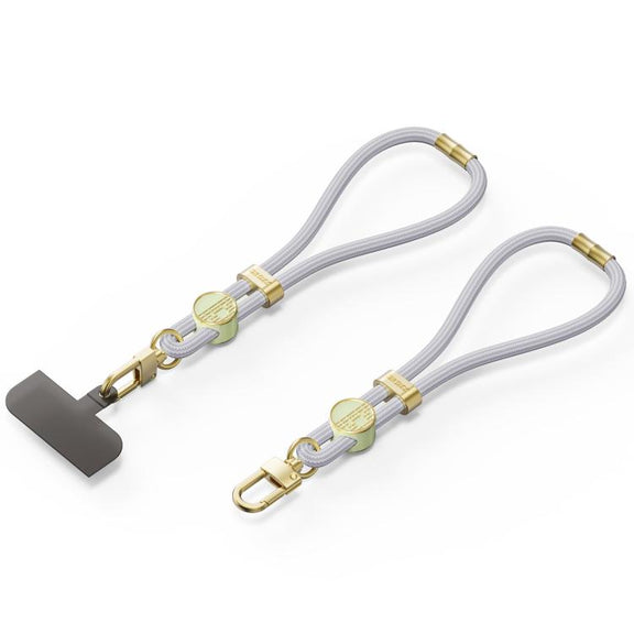 DUX DUCIS Garden Series Tile Pattern Adjustable Short Phone Lanyard(Grey)