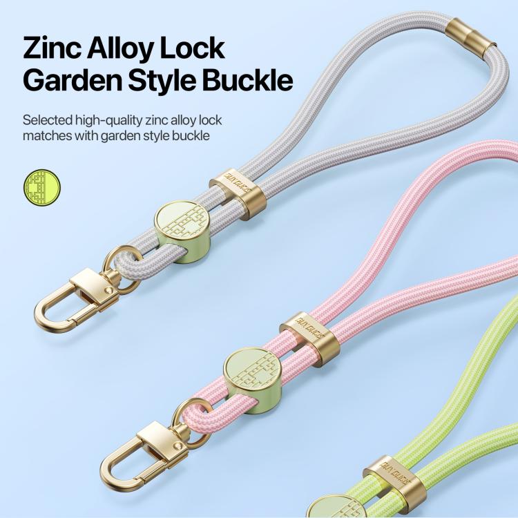 DUX DUCIS Garden Series Tile Pattern Adjustable Short Phone Lanyard(Grey)