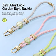 DUX DUCIS Garden Series Tile Pattern Adjustable Short Phone Lanyard(Grey)