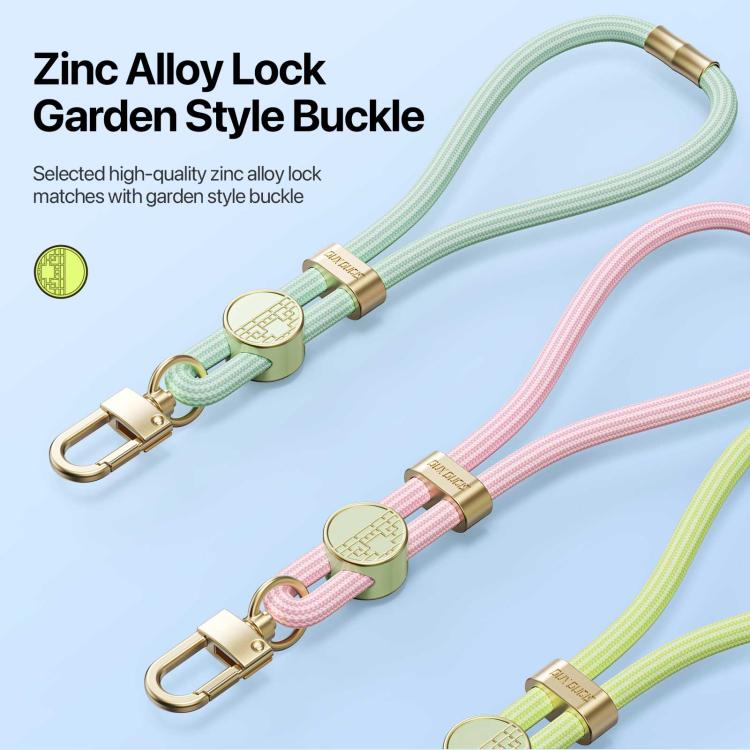 DUX DUCIS Garden Series Tile Pattern Adjustable Short Phone Lanyard(Light Green)