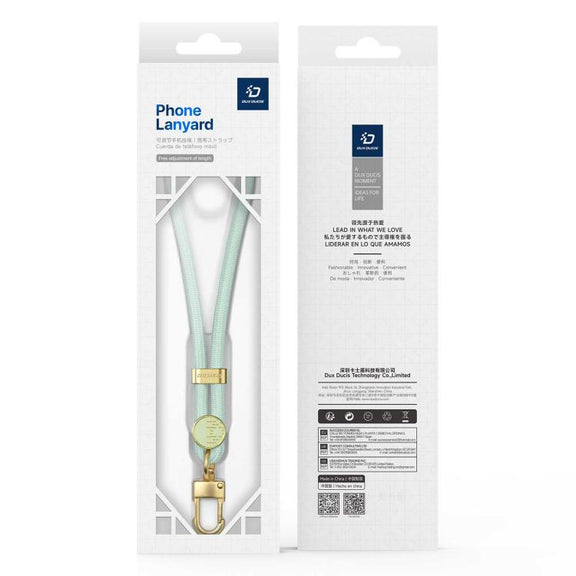 DUX DUCIS Garden Series Tile Pattern Adjustable Short Phone Lanyard(Light Green)