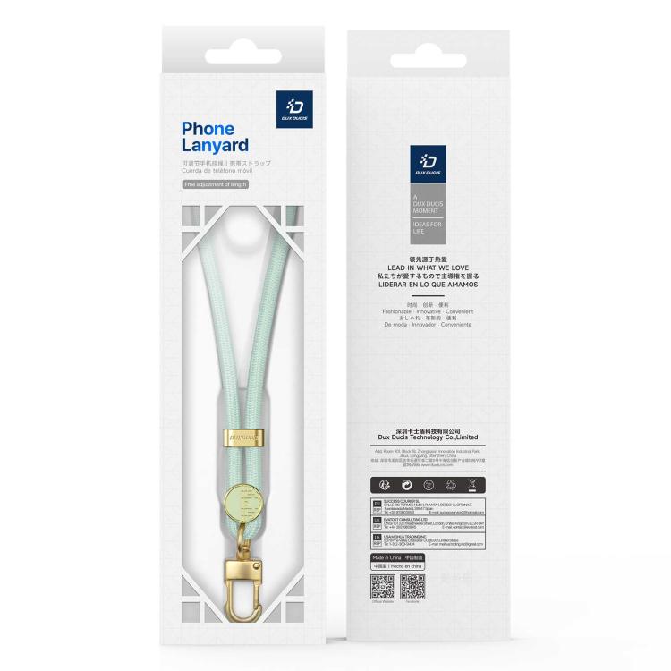 DUX DUCIS Garden Series Tile Pattern Adjustable Short Phone Lanyard(Light Green)