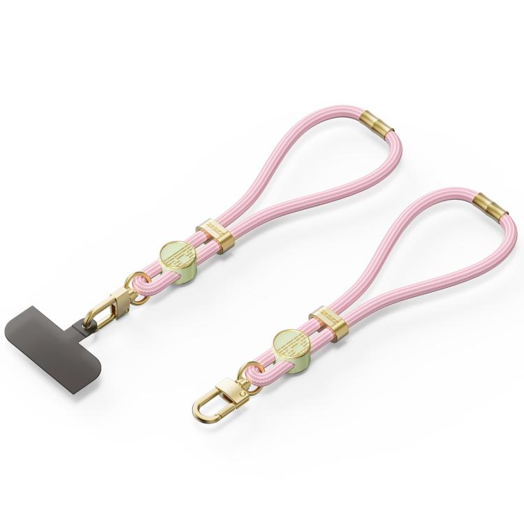 DUX DUCIS Garden Series Tile Pattern Adjustable Short Phone Lanyard(Light Pink)