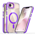 For iPhone 16e Dual-Color Clear Acrylic Hybrid TPU MagSafe Phone Case(Purple) - iPhone 16e Cases by PMC TechLife | Online Shopping South Africa | PMC TechLife | Buy Now Pay Later Mobicred