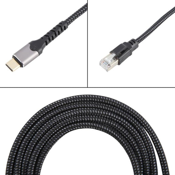 2m RJ45 to USB-C / Type-C High Speed Network Card Ethernet Cable