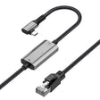 2m RJ45 to USB-C / Type-C Side Bend High Speed Network Card Ethernet Cable - Lan Cable and Tools by PMc TechLife | Online Shopping South Africa | PMc TechLife | Buy Now Pay Later Mobicred