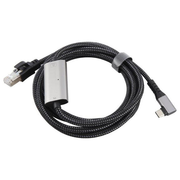 2m RJ45 to Type-C / USB 2-in-1 High Speed Network Card Ethernet Cable