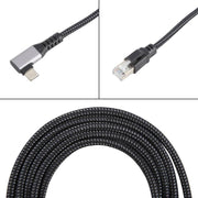 2m RJ45 to Type-C / USB 2-in-1 High Speed Network Card Ethernet Cable