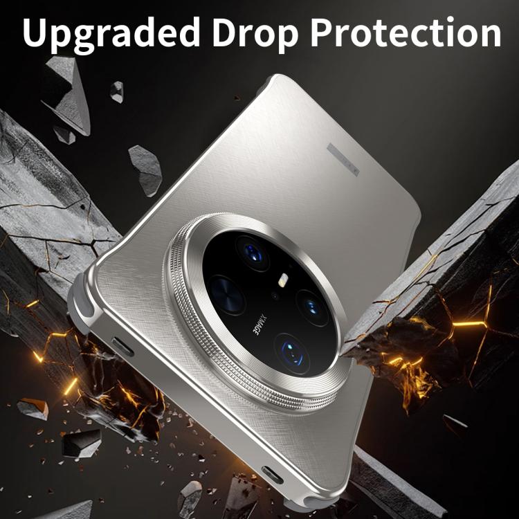 For Huawei Mate 70 Pro Micro Frosted Metal Phone Case(Titanium)