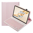 For Honor Pad X9 Pro 11.5 AH28 Ultra-thin Detachable Bluetooth Keyboard Leather Tablet Case(Pink White) - Others Keyboard by PMC TechLife | Online Shopping South Africa | PMC TechLife | Buy Now Pay Later Mobicred