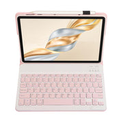 For Honor Pad X9 Pro 11.5 AH28 Ultra-thin Detachable Bluetooth Keyboard Leather Tablet Case(Pink White)