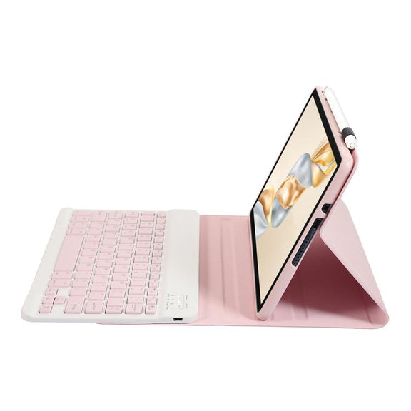 For Honor Pad X9 Pro 11.5 AH28 Ultra-thin Detachable Bluetooth Keyboard Leather Tablet Case(Pink White)