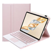 For Honor Pad X9 Pro 11.5 AH28-A Ultra-thin Detachable Bluetooth Keyboard Leather Tablet Case with Touchpad(Pink White)