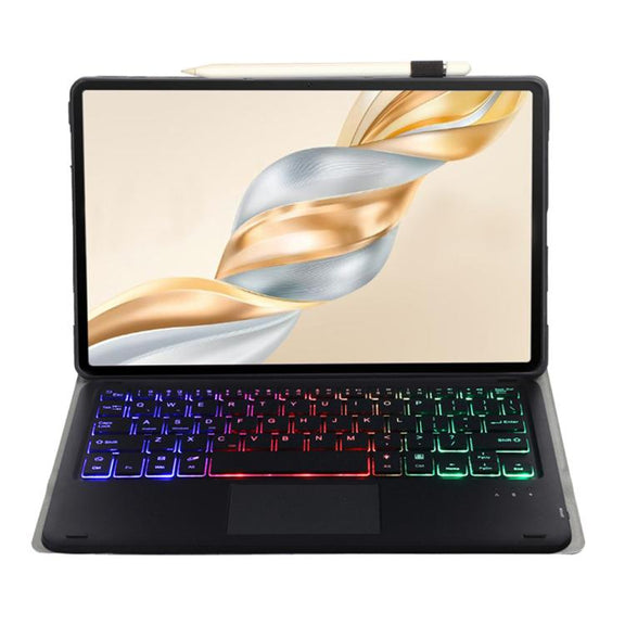 For Honor Pad X9 Pro 11.5 AH28-AS Ultra-thin Detachable Backlight Bluetooth Keyboard Leather Tablet Case with Touchpad(Black)