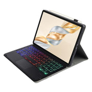 For Honor Pad X9 Pro 11.5 AH28-AS Ultra-thin Detachable Backlight Bluetooth Keyboard Leather Tablet Case with Touchpad(Black)