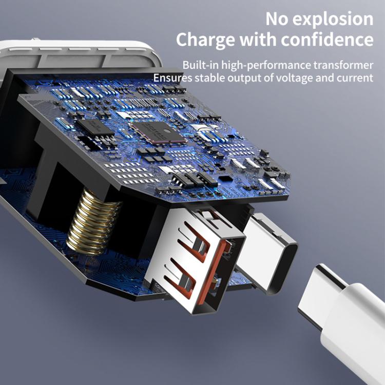 REMAX RP-U37 18W QC+PD Fast Charger With 1m Type-C to 8 Pin Cable, Plug Type:US Plug(White)