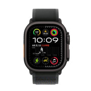For Apple Watch 46mm / 49mm / 45mm / 44mm Trail Loop Nylon Watch Band(Black + Black Titanium Finish)