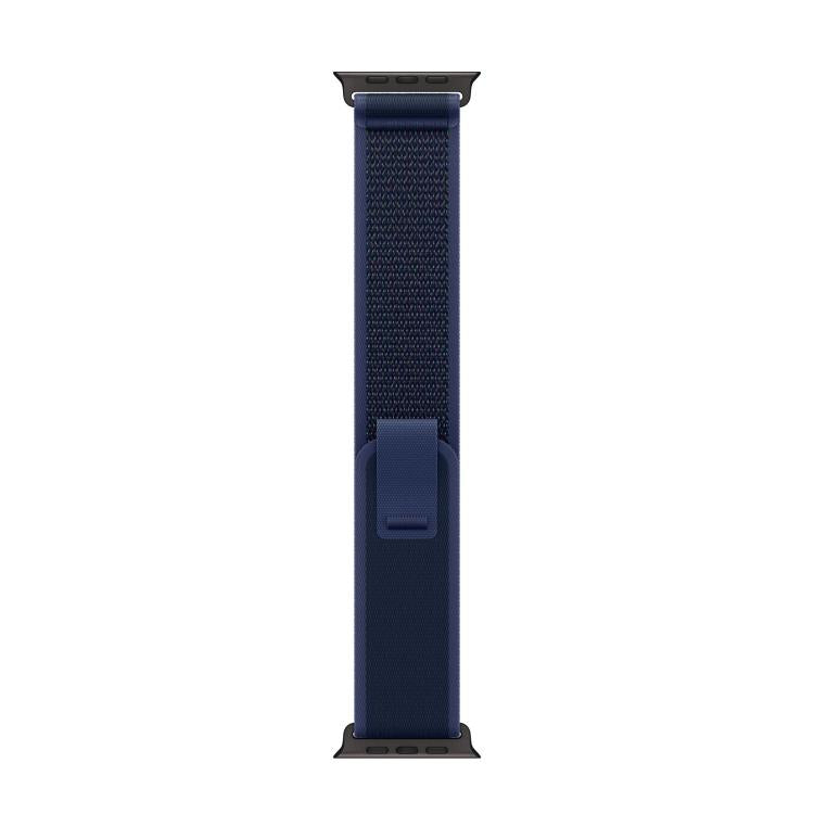 For Apple Watch 42mm / 41mm / 40mm / 38mm Trail Loop Nylon Watch Band(Blue + Black Titanium Finish)