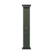For Apple Watch 42mm / 41mm / 40mm / 38mm Trail Loop Nylon Watch Band(Green + Black Titanium Finish)