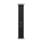 For Apple Watch 42mm / 41mm / 40mm / 38mm Trail Loop Nylon Watch Band(Black + Natural Titanium Finish)