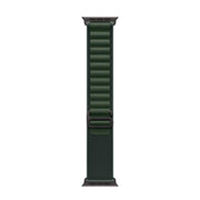 For Apple Watch 46mm / 49mm / 45mm / 44mm Alpine Loop Nylon Watch Band(Dark Green Black Buckle)