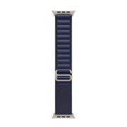 For Apple Watch 46mm / 49mm / 45mm / 44mm Alpine Loop Nylon Watch Band(Navy Silver Buckle)