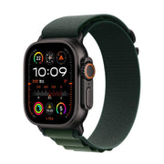 For Apple Watch 42mm / 41mm / 40mm / 38mm Alpine Loop Nylon Watch Band(Dark Green Black Buckle)