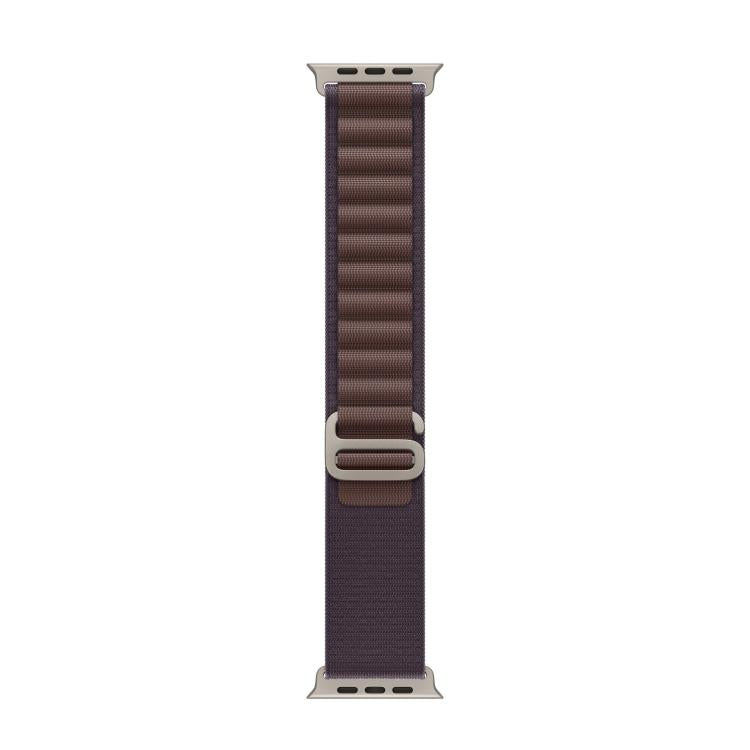 For Apple Watch 42mm / 41mm / 40mm / 38mm Alpine Loop Nylon Watch Band(Indigo Silver Buckle)