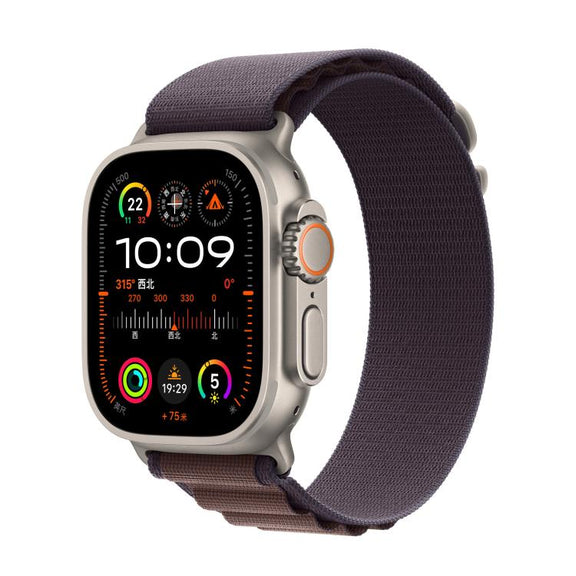 For Apple Watch 42mm / 41mm / 40mm / 38mm Alpine Loop Nylon Watch Band(Indigo Silver Buckle)